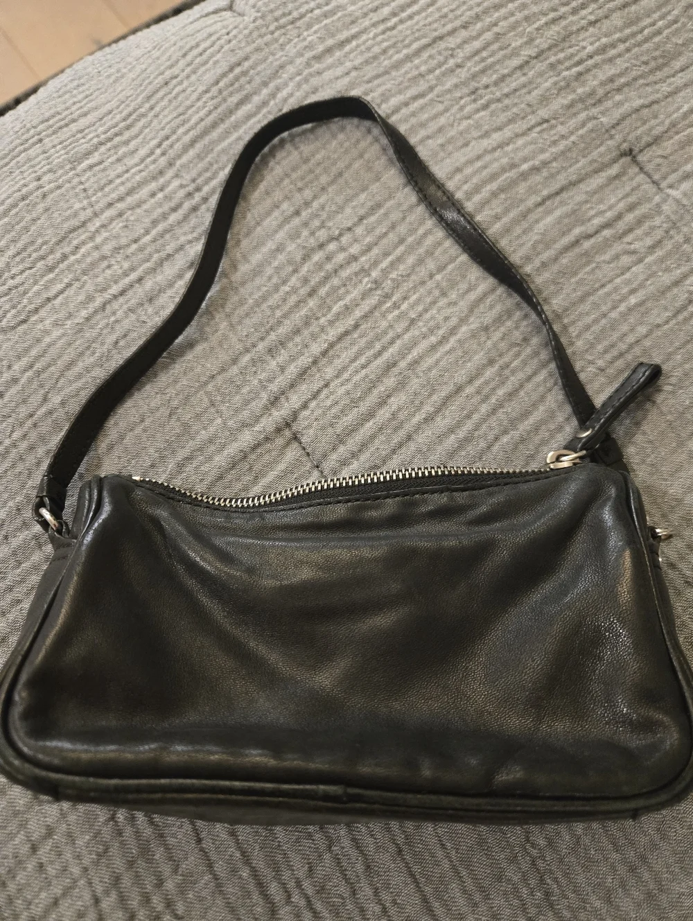 Michael Kors Black Leather Wristlet